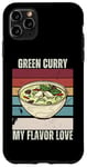 Coque pour iPhone 11 Pro Max Curry vert vintage My Flavor Love Amateur de curry vert rétro