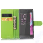 Sony Xperia X      PU Wallet Case    [Green]