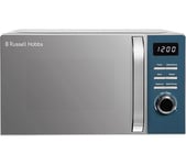 Russell Hobbs Distinctions RHMD832OB Compact Solo Microwave - Blue Ocean, Blue,Silver/Grey