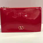 Valentino Voce Viva Travel Pouch/Makeup Bag in red