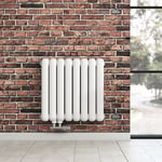 Heilmetz - radiateur mural radiateur tubulaire horizontal double raccordement latéral chauffage 55x58cm 733W Blanc