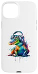 Coque pour iPhone 15 Plus Splash Art Headphones Alligator Lover Alligators Gator