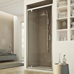 Porte de douche pivontante verre transparent h 185 mod Sintesi 1 porte 100 cm