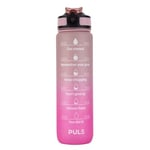 Motiverende Vannflaske Sparkling Pink 900ml