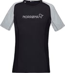 Norrøna Women's Fjørå Equaliser Lightweight T-Shirt Caviar/Light Grey, M