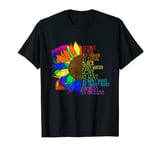 Black Lives Matter Science Is Real Rainbow Sunflower LGBT T-Shirt