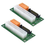 Tlily - 2X Carte D'alimentation Double Adaptateur Multiple Alimentation Add2Psu Avec Connecteur Sata atx 24Pin à 4Pin pour