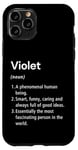 Coque pour iPhone 11 Pro Violet Définition du nom Dictionnaire amusant