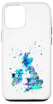 Coque pour iPhone 12/12 Pro Carte du Royaume-Uni et de l'Irlande