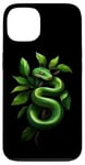 Coque pour iPhone 13 Amoureux Drôles De Python D'arbre Vert, Serpents, Reptiles