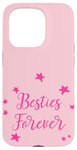 Coque pour iPhone 15 Pro Jolies étoiles avec inscription « Best Friends For Besties Forever Friend »