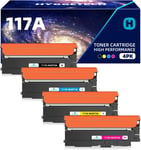 117A Cartouches de Toner compatibles HP 117A pour HP Color Laser 150nw MFP 179fnw 150a 178nwg 179fwg (W2070A W2071A W2072A W2073A)