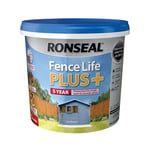 Fence Paint Cornflower Ronseal RSLFLPPCF5L 5 Litre Fence Life Plus Paint