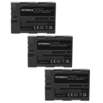 EXTENSILO 3x Batteries compatible avec Nikon D50, D100, D100 SLR, D200, D300, D300s, D70, D700 appareil photo (1600mAh, 7,4V, Li-ion, noir)