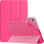 Coque Compatible Avec Samsung Galaxy Tab A9+/A9 Plus 11"" 2023 Sm-X210/X216/X218, Étui De Protection Arrière En Tpu Translucide Givré Pour Tout Nouveau Galaxy Tab A9+, Rose Brillante