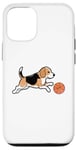 Coque pour iPhone 12/12 Pro Beagle jouant au basket-ball Beagles Chien