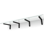 designtak entrétak easy collection bold console black - clear glass