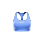 Nike Sport BH Dri-FIT Swoosh - Blå/Vit Dam, storlek Medium