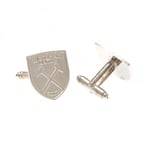 West Ham United FC Silver Plated Formed Crest Cufflinks