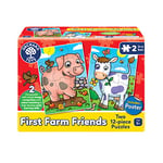 Orchard Toys First Farm Friends Jigsaw Puzzle, 12-Piece Educational Jigsaws, Two Puzzles in a Box, Perfect For Ages 2+, Develops Hand-Eye Coordination