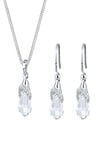 Elli Jewelry Set Drops Crystals 925 Sterling Silver