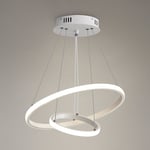 Suspension Luminaire led, Lustre circulaire moderne, suspension blanc 4000K, Lampe de Plafond éclairage intérieur de la chambre à coucher du salon