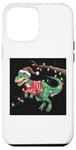 Coque pour iPhone 12 Pro Max Christmas Dinosaur T-Rex Lights Chapeau amusant Pull Espace