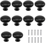 10PCS Noir Tiroir de Porte Poignée,30mm Bouton de Meubles,Unique Trou Rond Boutons de Tiroir,Boutons de Porte,Poignées de Meuble pour Placard Armoire Cuisine,chambre d'enfant