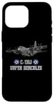 Coque pour iPhone 16 Pro Max Avion de transport militaire américain C-130J