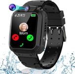 Montre Gps Enfant Tracker Montre Connectée Fille Garçon, Mobile Lbs Anti-Perte De Traqueur De Montre Intelligentepositionnement,Smartwatch Avec Sos Téléphone Caméra