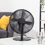 Zanussi 12" Matt Black Desk Fan