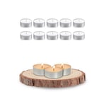 Avilia Lot de 10 petites bougies blanches en cire 4 cm – idéales pour créer des atmosphères romantiques ou des surprises d'anniversaire – peuvent également être utilisées dans les diffuseurs ou les