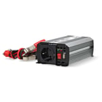 Nedis Power Inverter Modifisert sinusbølge | Inngangsspenning: 12 V DC | Enhetens strømuttak: Type F (CEE 7/3) / USB-A | 230 V AC 50 Hz | 300 W | Topp effekt: 600 W | Batteriklemmene + Sigarettenner | Sølv