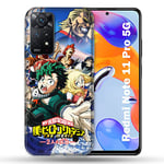 Coque pour Xiaomi Redmi Note 11 Pro / 11 Pro 5G Manga My Hero Academia Affiche