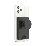 PopSockets: PopWallet+ for MagSafe - Card holder with an Integrated Swappable PopTop for Smartphones and Cases - Black