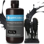Anycubic - Résine Imprimante 3D Rapide lcd Photopolymérisant uv 405nm Résine Photopolymère Standard Pour l'Impression 3D (Noir, 1000g) - Noir