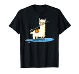 Funny Paddleboarding Llama Paddle Board Stand Up Paddleboard T-Shirt