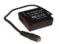 vhbw Adaptateur batterie factice compatible avec Panasonic Lumix DMC-GX80K, DMC-GX80W, DMC-S6, DMC-S6K appareil photo, reflex, numérique, DSLR
