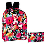 Montichelvo Montichelvo Backpack & Pencil Pouch Pr Bouquet Cartable, 43 cm, Multicolore (Multicolour)