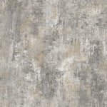 Muriva Cove Texture Wallpaper Distressed Metallic Industrial Stone Grey 207502