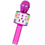 Urban Spec Bluetooth Karaoke Mic w LED Speaker Lights Pink