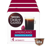 NESCAFÉ Dolce Gusto Americano Decaf Coffee Pods - total of 48 Coffee Capsules - Decaffeinated Coffee (3 Packs)