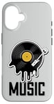 Coque pour iPhone 16 Musique Disque Vinyle Tenue Rétro Pour Musiciens Et Concerts