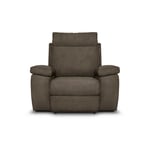 Fauteuil de relaxation manuel houda en tissu - Taupe - Taupe