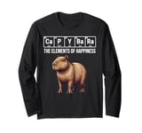 Capybara The Elements Of Happiness Periodic Table Chemistry Long Sleeve T-Shirt