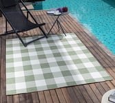 Livabliss Rome Indoor Outdoor Rug - Large Boho Rug for Living Room 200x275cm, Dining, Kitchen Rug - Vintage Patterned Neutral & Coloured Rugs, Waterproof, Stain Durable, Green, Ivory, Beige Rug