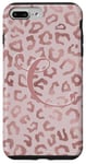 iPhone 7 Plus/8 Plus Letter C Initial Leopard Rose Pink Cheetah Monogram Case