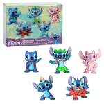 Just Play Coffret de Figurines à Collectionner Lilo & Stitch de Disney, 5 Figurines, Figurines à Collectionner de 7,6 cm de Haut, Jouets pour Enfants de 3 Ans et Plus, Bleu