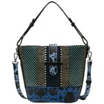 Portefeuille Desigual  Sac Mix Rapport Caracas Azul Lovety Bleu 18SAXFAG