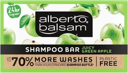 Alberto Balsam Juicy Green Apple Shampoo Bar 75g Plastic Free NEW FREE P&P UK